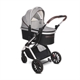 Passeggino GLORY 2in1+ADAPTERS con cesta per neonato OPALINE Grey